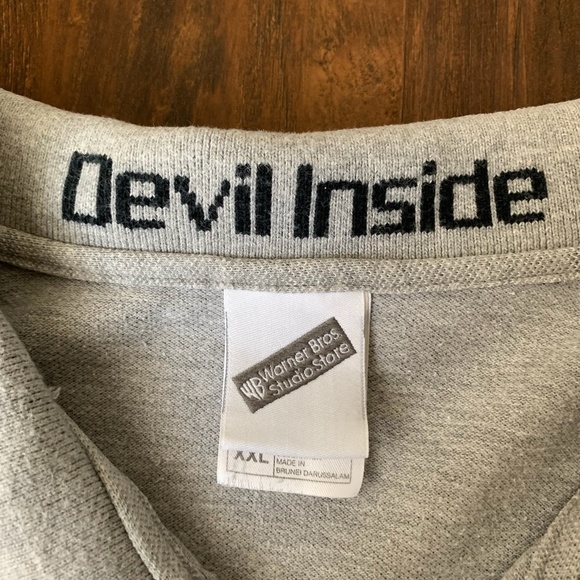 VINTAGE WARNER BROS Studio Tazmanian Devil Inside Polo - Picture 7 of 9